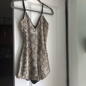 Snakeskin Sequin One Piece